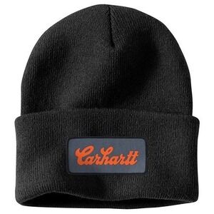 Carhartt Knit Cuffed Beanie Hat Winter Cap Warm Black‎ Adult Unisex OS NWT